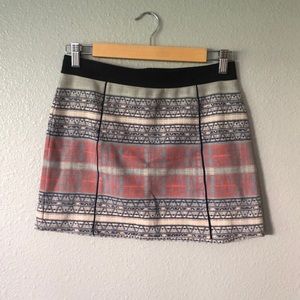 Patterned pencil skirt